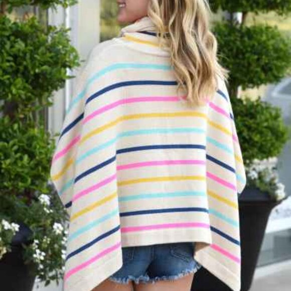 NEW THML COLOR ME STRIPES JULES PONCHO | Size XS/S - Picture 4 of 15